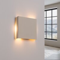Wandleuchte Stahl Beige G9 H:15 cm blendarm indirekt