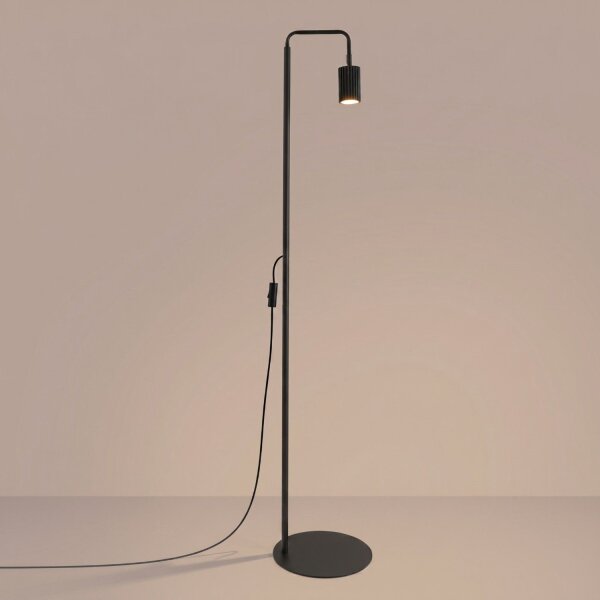 Stehleuchte schwenkbar Aluminium Schwarz GU10 H:160 cm