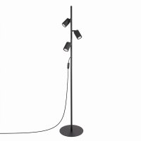 Stehlampe verstellbar Aluminium Schwarz GU10 H:155 cm