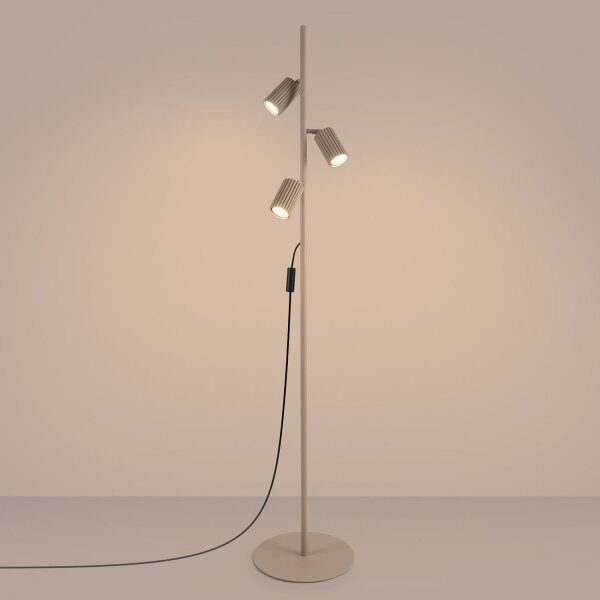Stehlampe schwenkbar Aluminium Taupe GU10 H:155 cm