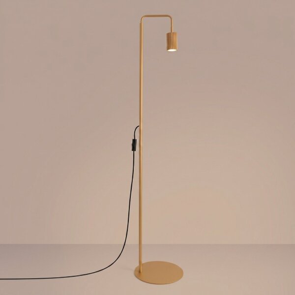 Stehleuchte schwenkbar Aluminium Gold GU10 H:160 cm