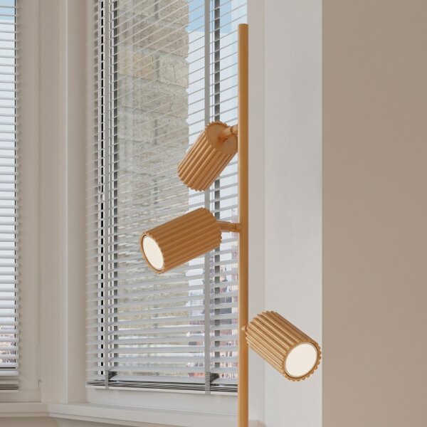 Stehlampe verstellbar Aluminium Gold GU10 H:155 cm
