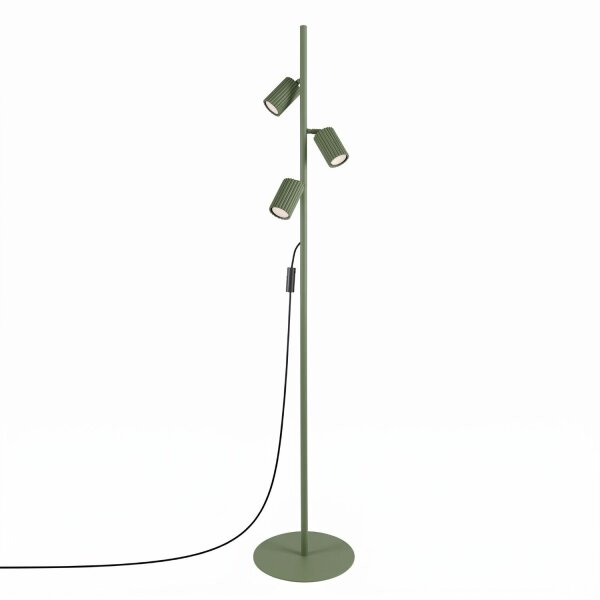 Stehlampe flexibel Aluminium Olivgrün GU10 H:155 cm