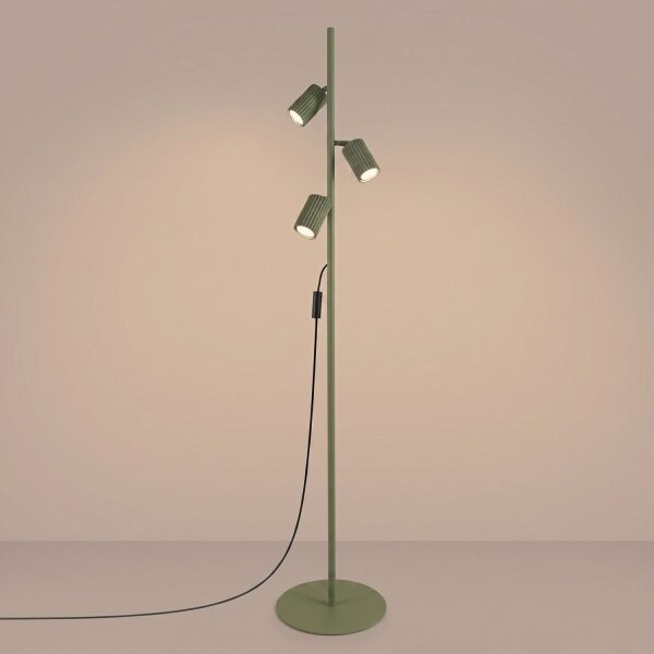 Stehlampe flexibel Aluminium Olivgrün GU10 H:155 cm