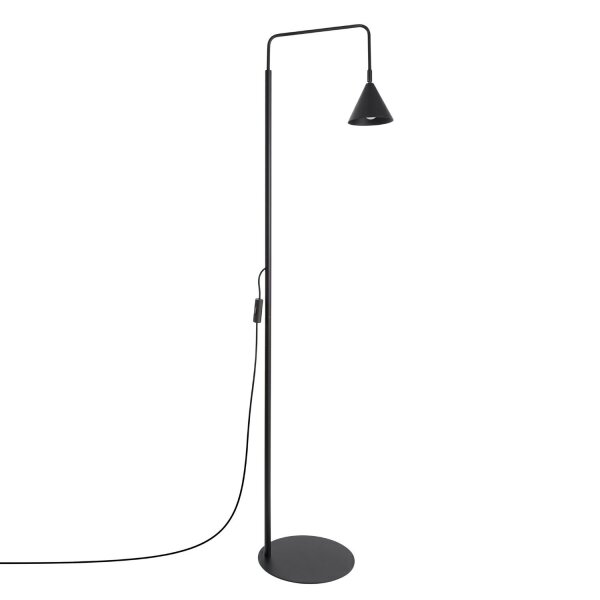 Stehlampe schwenkbar Stahl Schwarz E14 H:165 cm modern