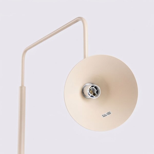 Stehleuchte flexibel Stahl Beige E14 H:165 cm blendarm