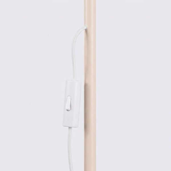 Stehleuchte flexibel Stahl Beige E14 H:165 cm blendarm