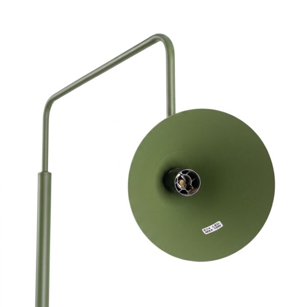Stehlampe verstellbar Stahl Olivgrün E14 H:165 cm