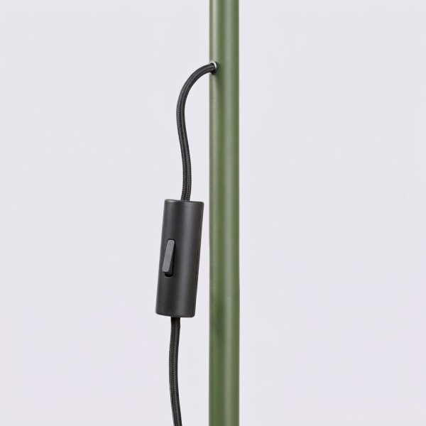 Stehlampe verstellbar Stahl Olivgrün E14 H:165 cm