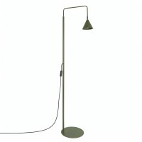 Stehlampe verstellbar Stahl Olivgr&uuml;n E14 H:165 cm