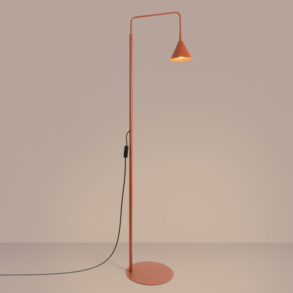Stehleuchte schwenkbar Stahl Ocker E14 H:165 cm