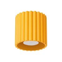 Deckenleuchte Aluminium Gelb GU10 &Oslash;10 cm rund