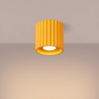 Deckenleuchte Aluminium Gelb GU10 Ø10 cm rund