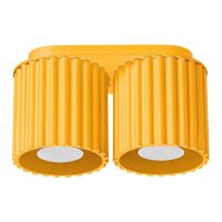 Deckenleuchte Aluminium Gelb GU10 L:21 cm wohnlich