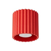 Deckenleuchte Aluminium Rot GU10 &Oslash;10 cm modern