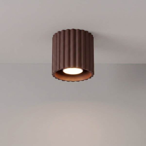Deckenlampe Aluminium Braun GU10 Ø10 cm modern