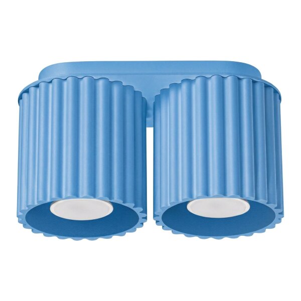 Deckenleuchte Aluminium Hellblau GU10 L:21 cm
