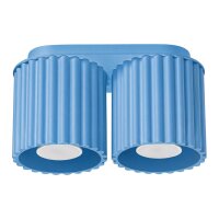 Deckenleuchte Aluminium Hellblau GU10 L:21 cm
