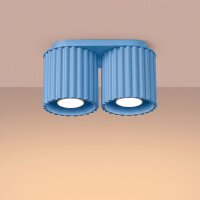 Deckenleuchte Aluminium Hellblau GU10 L:21 cm