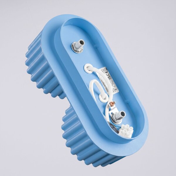 Deckenleuchte Aluminium Hellblau GX53 L:21 cm