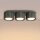 Deckenlampe 3-flammig Aluminium Schwarz GX53 L:32,5 cm