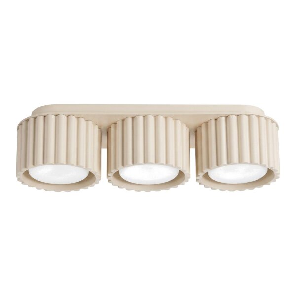 Deckenlampe 3-flammig Aluminium Beige GX53 L:32,5 cm