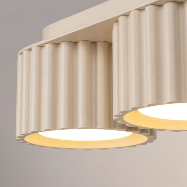 Deckenlampe 3-flammig Aluminium Beige GX53 L:32,5 cm