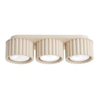 Deckenlampe 3-flammig Aluminium Beige GX53 L:32,5 cm