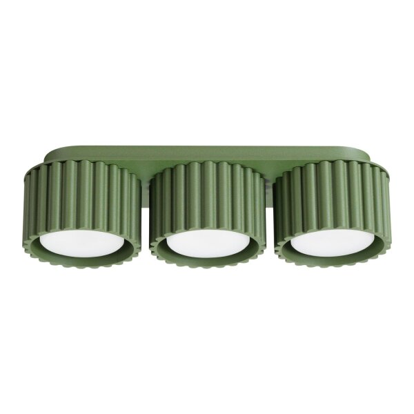 Deckenlampe 3-flammig Aluminium Olivgrün GX53 L:32,5 cm