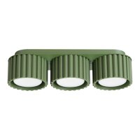 Deckenlampe 3-flammig Aluminium Olivgrün GX53 L:32,5 cm