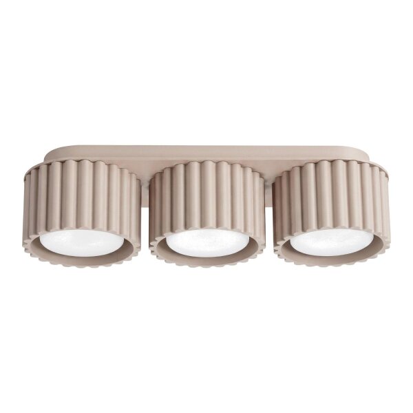 Deckenleuchte 3-flammig Aluminium Taupe GX53 L:32,5 cm
