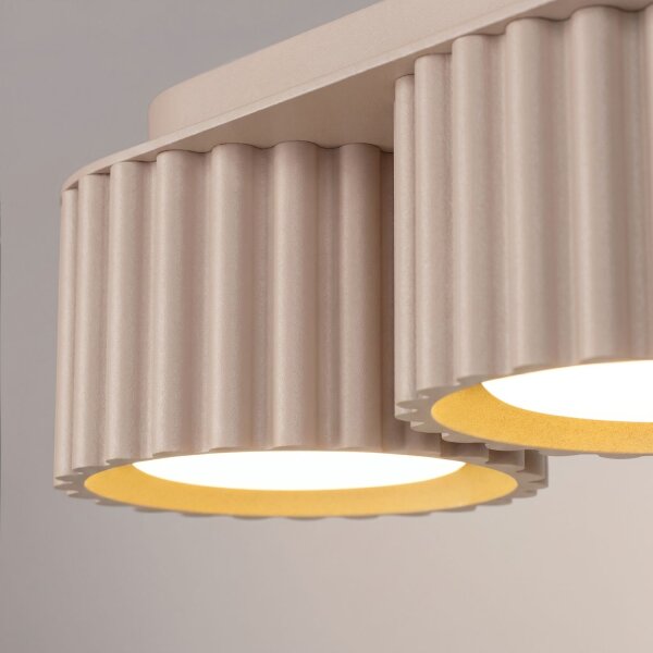 Deckenleuchte 3-flammig Aluminium Taupe GX53 L:32,5 cm