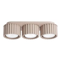 Deckenleuchte 3-flammig Aluminium Taupe GX53 L:32,5 cm