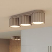Deckenleuchte 3-flammig Aluminium Taupe GX53 L:32,5 cm