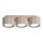 Deckenleuchte 3-flammig Aluminium Taupe GX53 L:32,5 cm