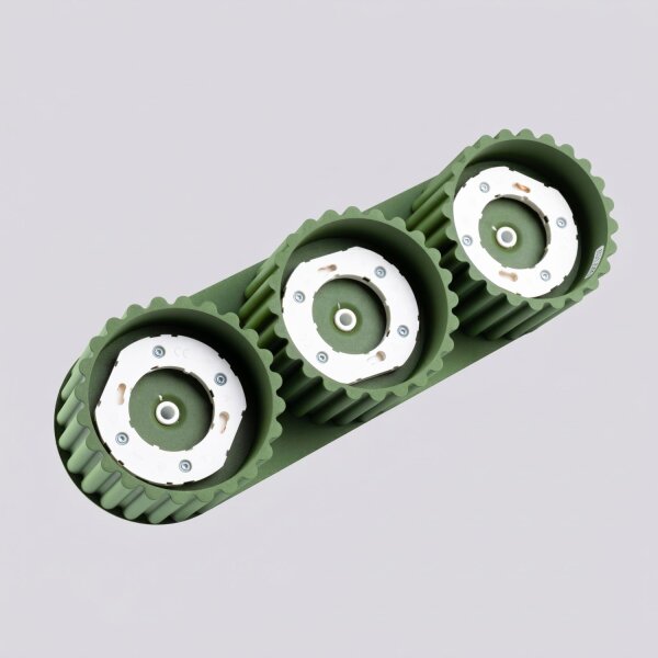 Deckenleuchte 3-flammig Aluminium Salbei GX53 L:32,5 cm
