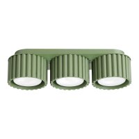 Deckenleuchte 3-flammig Aluminium Salbei GX53 L:32,5 cm