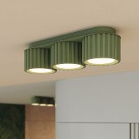Deckenleuchte 3-flammig Aluminium Salbei GX53 L:32,5 cm