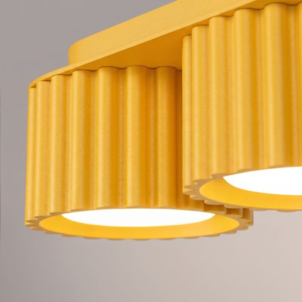 Deckenlampe 3-flammig Aluminium Gelb GX53 L:32,5 cm