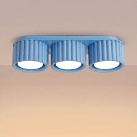 Deckenlampe 3-flammig Aluminium Hellblau GX53 L:32,5 cm