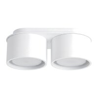 Deckenleuchte 2-flammig Aluminium Weiß GX53 L:21 cm
