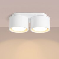 Deckenleuchte 2-flammig Aluminium Weiß GX53 L:21 cm