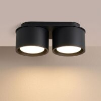 Deckenlampe 2-flammig Aluminium Schwarz GX53 L:21 cm