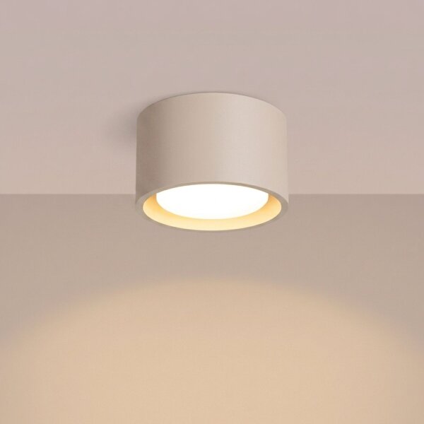 Deckenleuchte Aluminium Taupe GX53 Ø10 cm schlicht