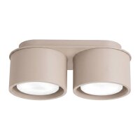 Deckenlampe 2-flammig Aluminium Taupe GX53 L:21 cm