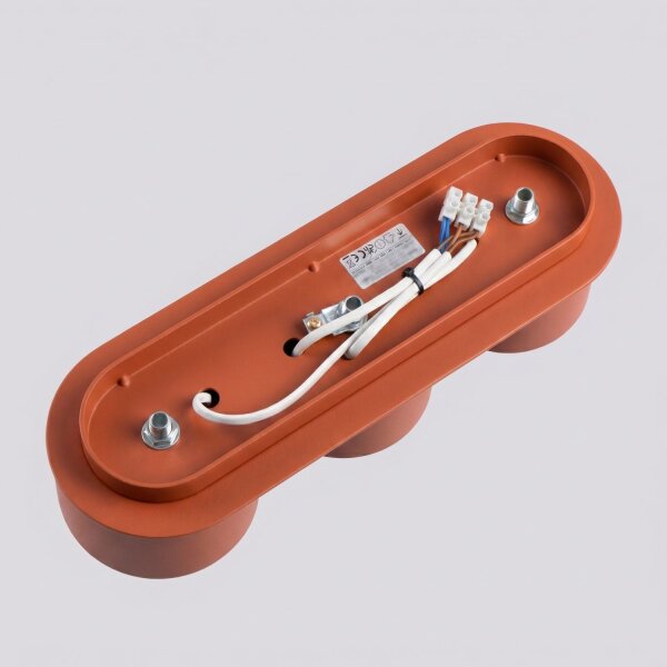Deckenlampe 3-flammig Aluminium Ockerrot GX53 L:32,4 cm