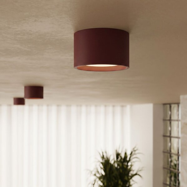 Deckenleuchte Aluminium Burgund GX53 Ø10 cm modern