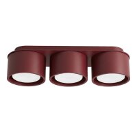 Deckenlampe 3-flammig Aluminium Burgund GX53 L:32,4 cm