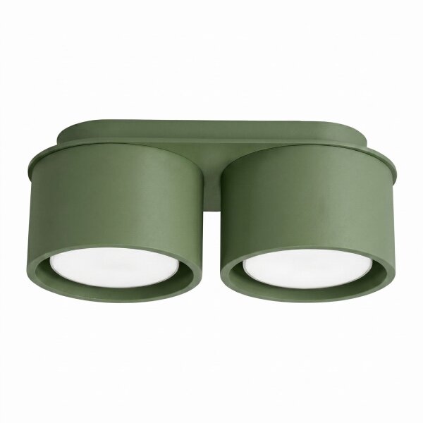 Deckenlampe 2-flammig Aluminium Olivgrün GX53 L:21 cm