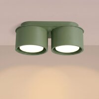 Deckenlampe 2-flammig Aluminium Olivgrün GX53 L:21 cm